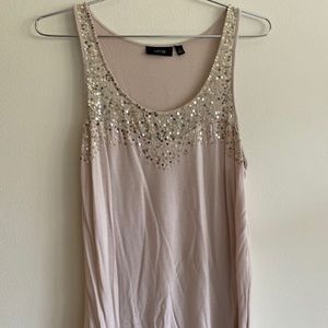 Sequin Cream Tank